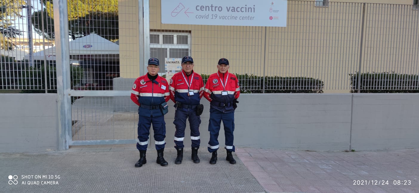 ANC Bari in servizio all HUB Vaccinale di Catino